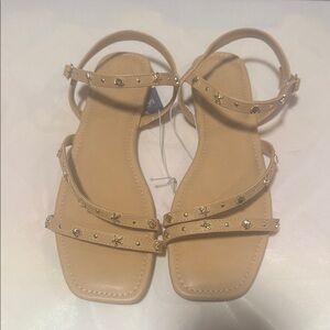 Elegant Tan Strappy Sandals size11